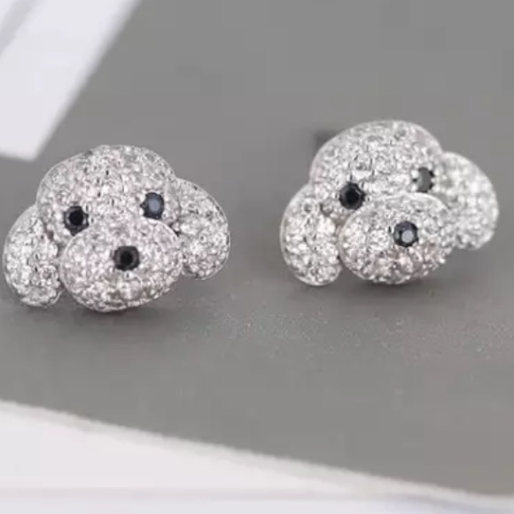 None Other - 🐩 super cute push back poodle design ✨ earrings